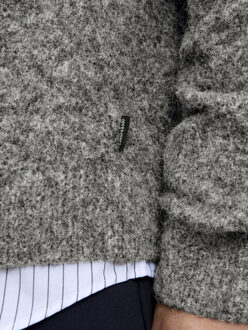 Jack & Jones Jprblasimon souffle knit cardigan melee - maat L Grijs
