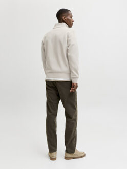 Jack & Jones Jprblufrankie sweat zip high neck Beige - L