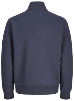 Jack & Jones Jprblufrankie sweat zip high neck navy Blauw - L