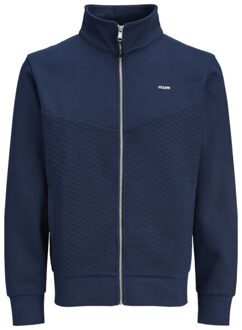 Jack & Jones Jprblufrankie sweat zip high neck smu navy Blauw - L