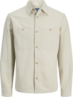 Jack & Jones Jprblurayle linen bl. solid ls shir Beige - M