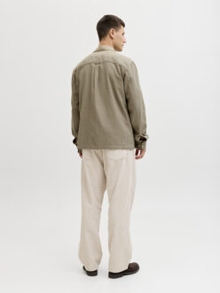 Jack & Jones Jprblurayle linen bl. solid ls shir Groen