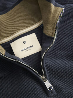 Jack & Jones Jprblurex knit half zip ln Blauw - XL