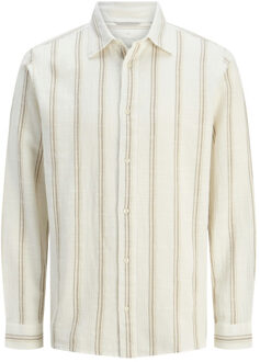Jack & Jones Jprccregent dobby ls shirt ecru dessin - M