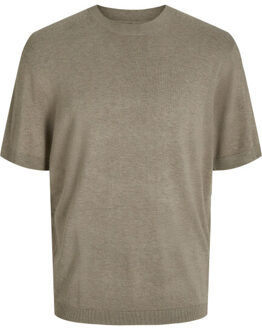 Jack & Jones Jprccwilliam knit crew neck ss sn - maat M Beige