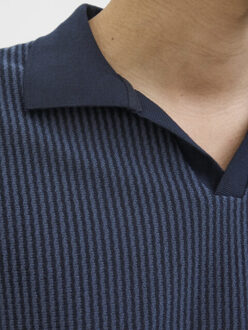 Jack & Jones Jprkash ss polo dessin Blauw