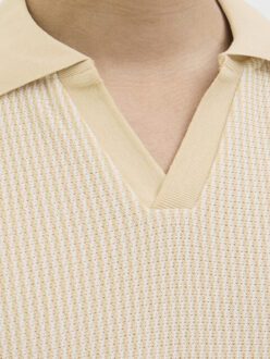 Jack & Jones Jprkash ss polo zand dessin Ecru - M