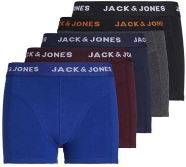 Jack & Jones Junior Jack & Jones jongens boxers 5-pack Meerkleurign - 140