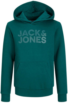 Jack & Jones Junior jongens hoodie Petrol - 128