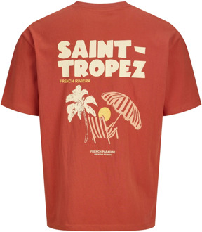 Jack & Jones Junior jongens t-shirt Brique - 164