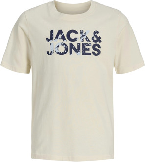Jack & Jones Junior jongens t-shirt Ecru - 128