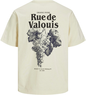 Jack & Jones Junior jongens t-shirt Ecru - 140