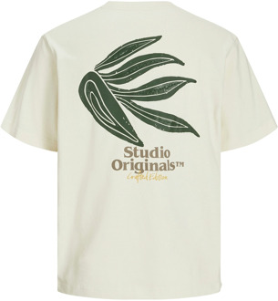 Jack & Jones Junior jongens t-shirt Ecru - 140