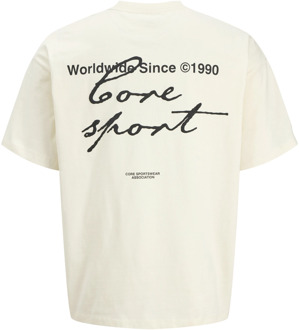 Jack & Jones Junior jongens t-shirt Ecru - 98