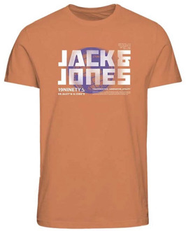 Jack & Jones Junior jongens t-shirt Oranje - 140