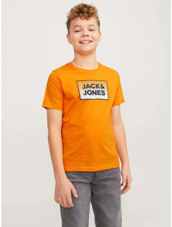 Jack & Jones Junior jongens t-shirt Oranje - 152