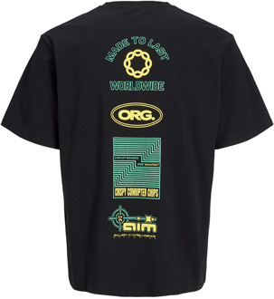 Jack & Jones Junior jongens t-shirt Zwart - 140