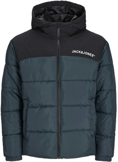 Jack & Jones Junior jongens winterjas Donker groen - 140