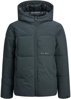 Jack & Jones Junior jongens winterjas Donker groen - 152