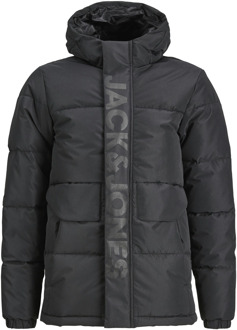 Jack & Jones Junior jongens winterjas Zwart - 110