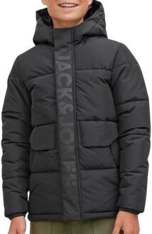 Jack & Jones Junior jongens winterjas Zwart - 128