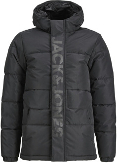 Jack & Jones Junior jongens winterjas Zwart - 152