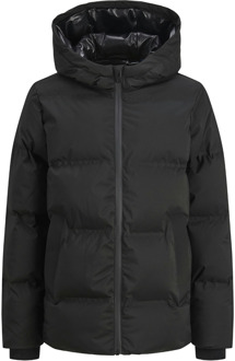 Jack & Jones Junior jongens winterjas Zwart - 152