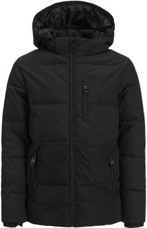 Jack & Jones Junior jongens winterjas Zwart - 152