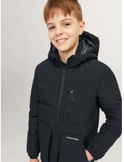 Jack & Jones Junior jongens winterjas Zwart - 176