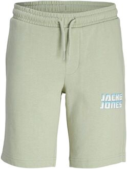 Jack & Jones Junior Kapper Joggingshort Junior lichtgroen - blauw - wit - 164