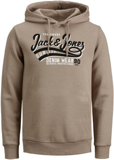Jack & Jones Jwh logo sweat hood Beige