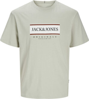 Jack & Jones Jwhfrederiksberg box tee ss Grijs - XL