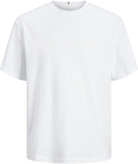 Jack & Jones Jwhfrederiksberg tee ss crew neck - maat XXL Wit