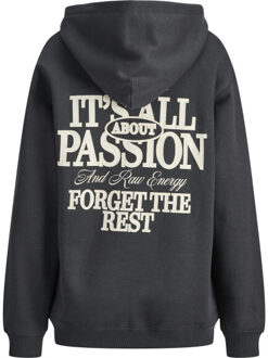 Jack & Jones Jxbrenda ls loose hood swt Grijs - M