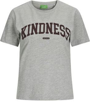 Jack & Jones Jxcalli reg fit ss tee jrs ft24 - maat M Grijs