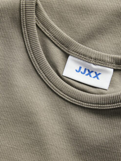 Jack & Jones Jxfrankie str ss rib tee jrs noos Grijs - XS