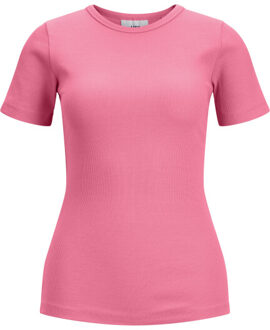 Jack & Jones Jxfrankie str ss rib tee jrs noos Roze