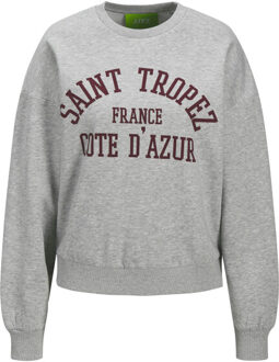 Jack & Jones Jxmerle rlx short ls crew swt ln Grijs - XL