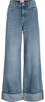 Jack & Jones Jxtokyo wide fold hw jeans r254 dnm Blauw - 31-34