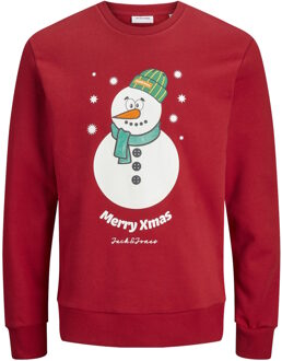 Jack & Jones Kerst Jolly Langarm Sweatshirt Jack & Jones , Red , Heren - 2Xl,Xl,L,M,S