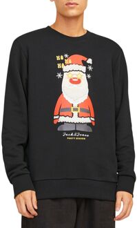 Jack & Jones Kerst Jolly Sweatshirt met Lange Mouwen Jack & Jones , Black , Heren - L,M,S