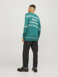 Jack & Jones Kersttrui heren gebreid jorholly Groen - S