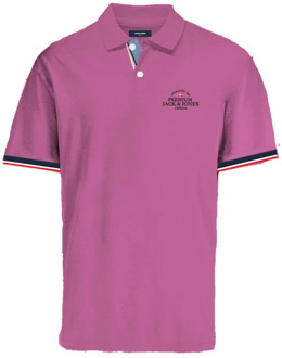 Jack & Jones Klassiek Blauw Polo Shirt met Logo Stitching Jack & Jones , Purple , Heren