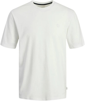 Jack & Jones Klassieke Crew Neck T-shirt voor Mannen Jack & Jones , White , Heren - 2Xl,L,S