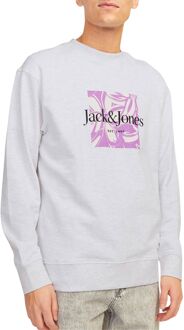 Jack & Jones Lafayette Branding Crew Sweater Heren wit - M