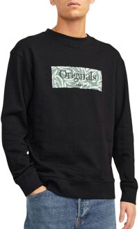 Jack & Jones Lafayette Branding Crew Sweater Heren zwart - M
