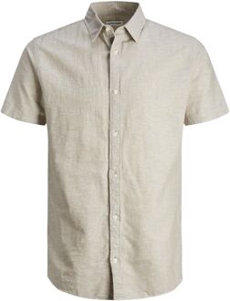 Jack & Jones Linen Overhemd Heren beige - XL