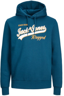 Jack & Jones Logo Hoodie Sweatshirt Jack & Jones , Blue , Heren - 2Xl,M