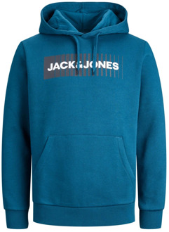 Jack & Jones Logo Hoodie Sweatshirt Jack & Jones , Blue , Heren - L,M,S