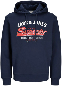 Jack & Jones Logo Sweat Hoodie Heren (plussize) - 5XL